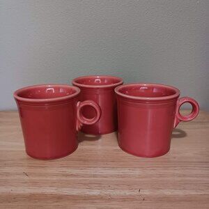 Fiesta Fiestaware Orange Pink Salmon Mugs Set of 3